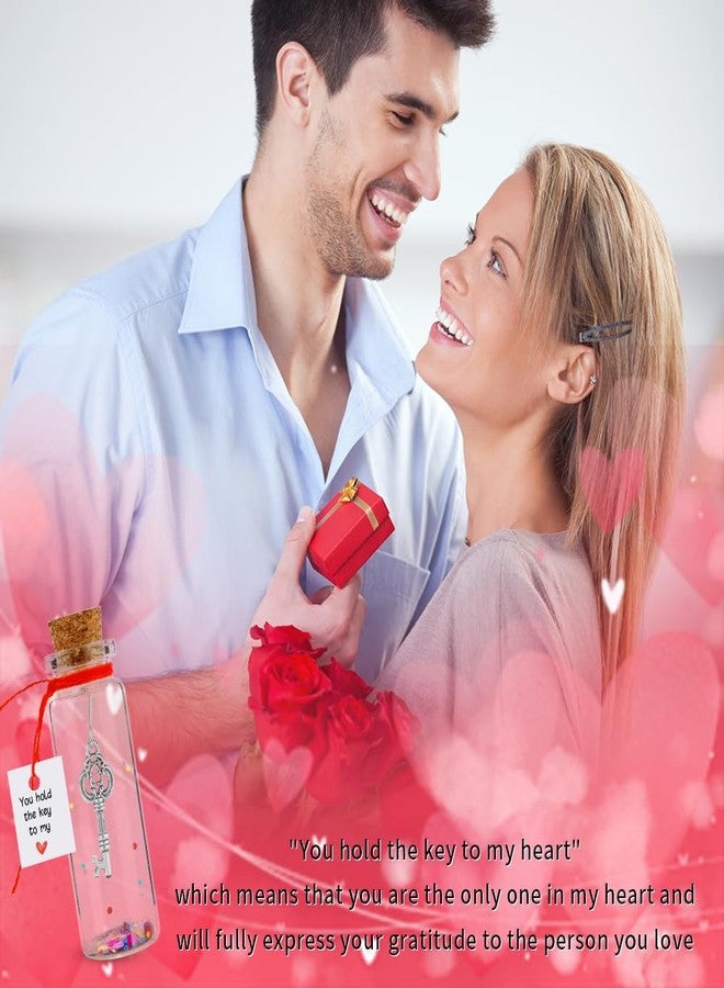 UlZDVUli Valentines Day Gifts for Him, Valentine's Day Jar, Romantic Gifts for Her, Key to My Heart Wishing Bottle, Christmas Anniversary Birthday Gifts for Husband Wife Girfriend Boyfriend - Image 4